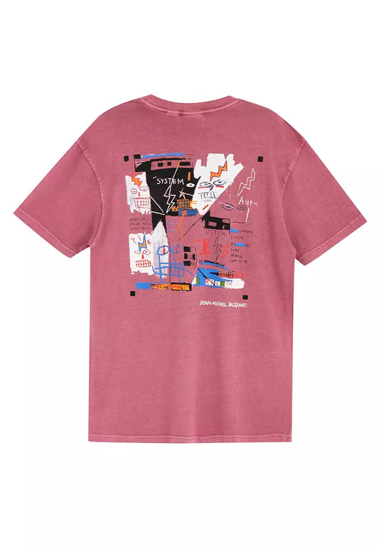 Cotton On Basquiat Loose Fit T-Shirt Raspberry/Lightning