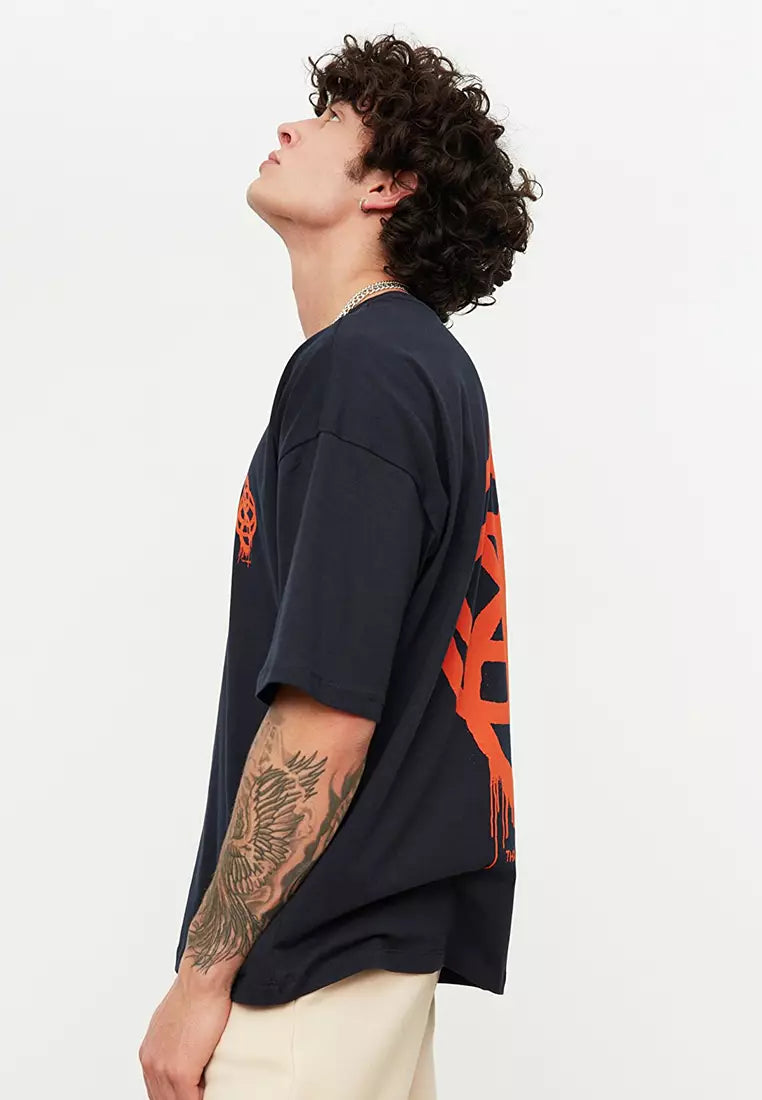 Trendyol Oversize T-Shirt Navy