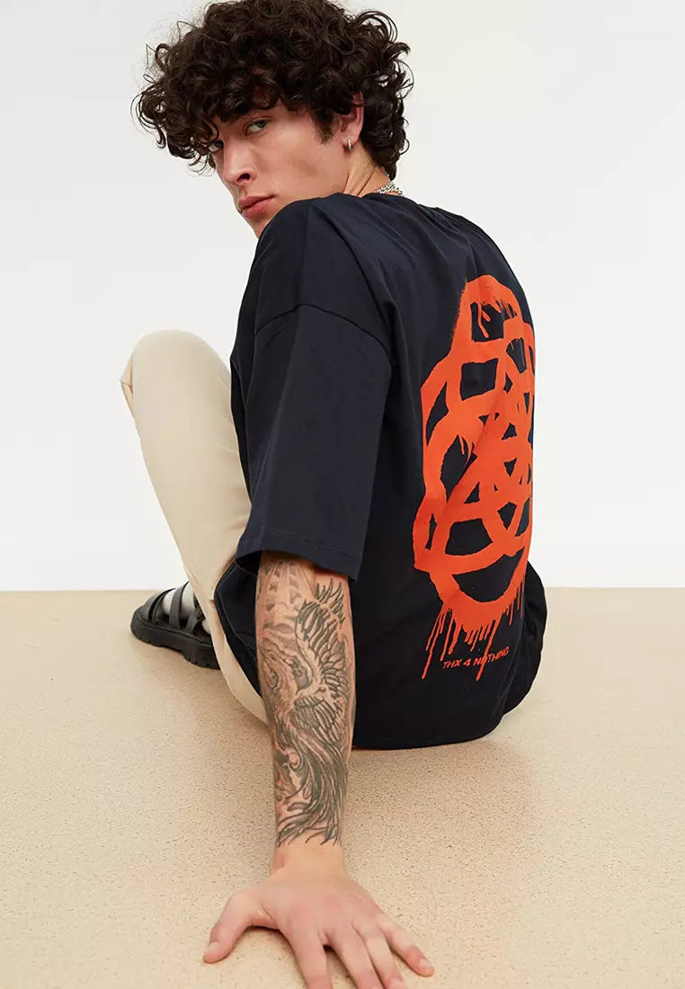 Trendyol Oversize T-Shirt Navy