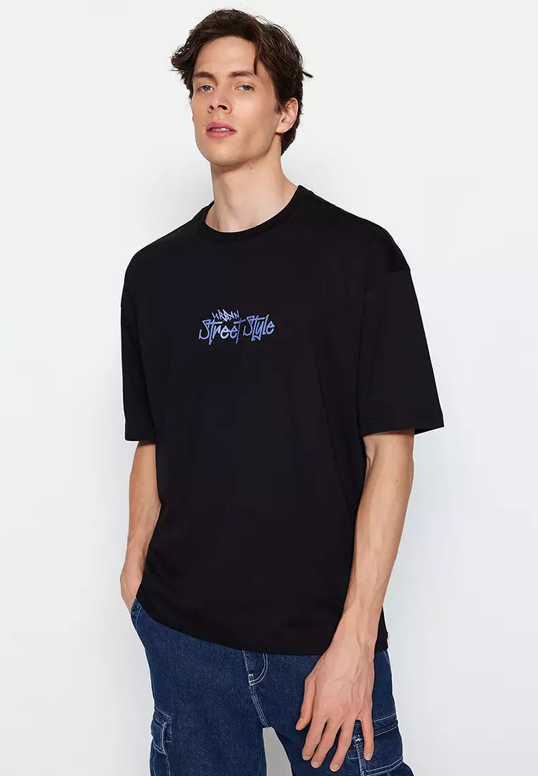 Trendyol Printed Tee Black